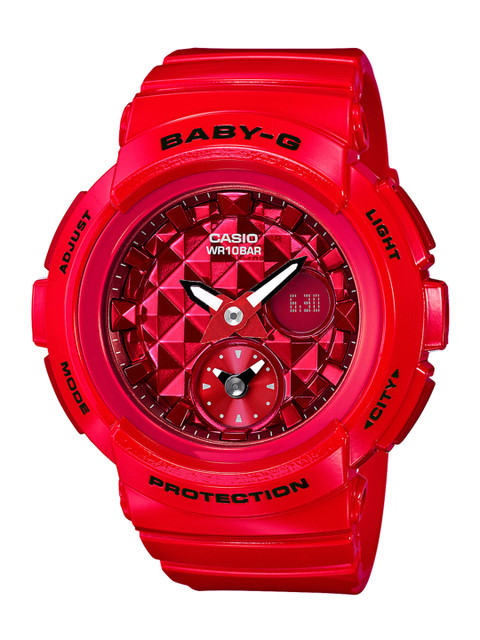 

CASIO Baby-G Women Red Dial Round Line-Up Watch BGA-195M-4ADR - B182