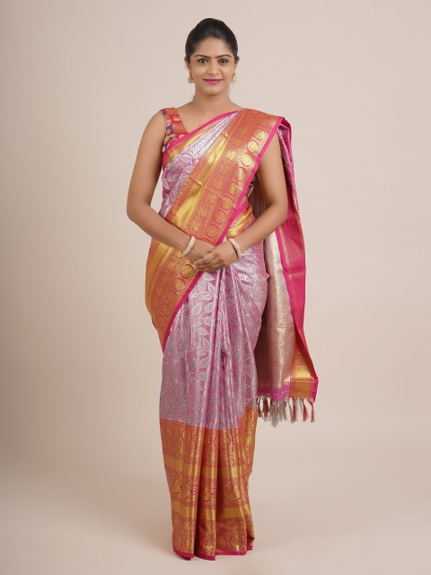 

Pothys Pink & White Woven Design Pure Silk Saree