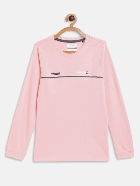 

Octave Boys Pink Typography Printed T-shirt