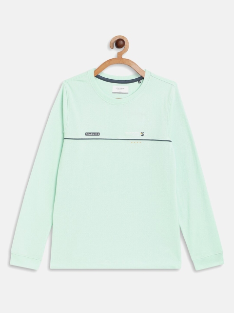 

Octave Boys Green Typography Printed Cotton T-shirt