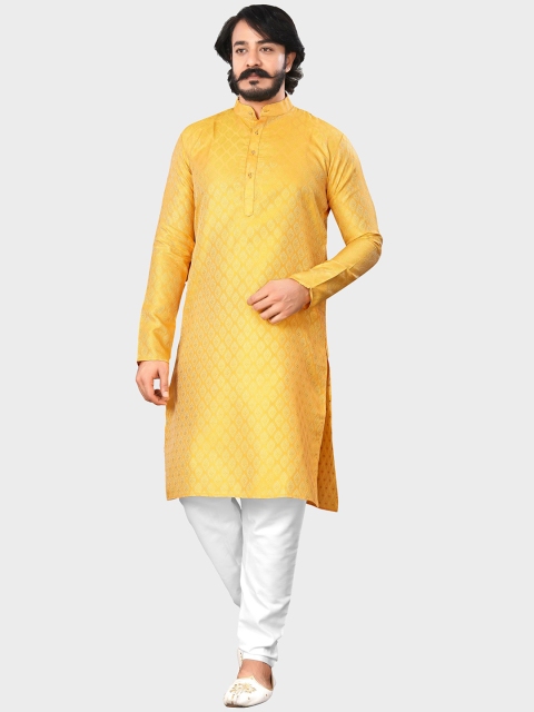 

amzira Men Yellow Kurta with Pyjamas