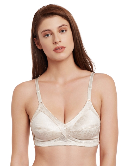 

SECRETT CURVES Off-White Non-Wired Non Padded Minimizer Bra NTLFOW