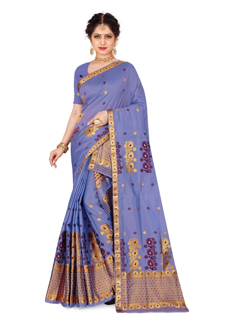 

Skirans Purple & Maroon Ethnic Motifs Assamese Mekhela Chador Saree