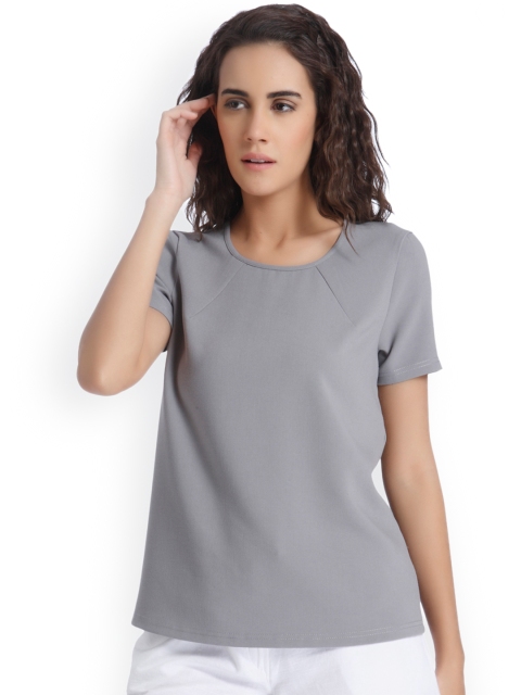 

Vero Moda Women Grey Solid Top
