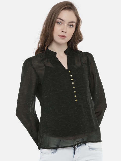 

Vero Moda Women Black Solid Shirt Style Top