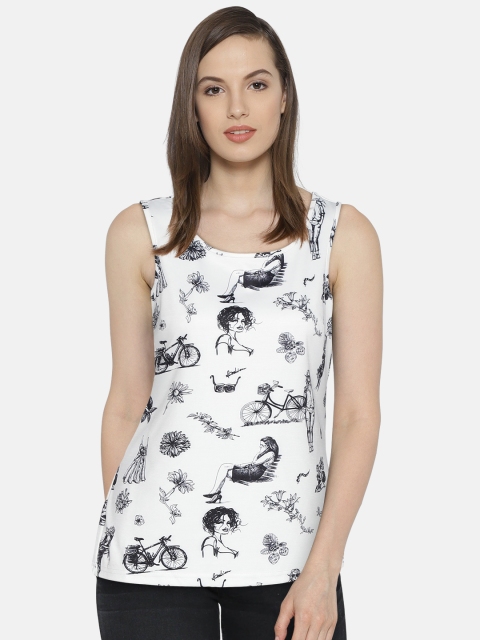 

Vero Moda Women White Printed Top