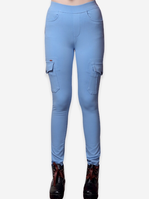 

FCK-3 Women Blue Solid Cotton Jeggings