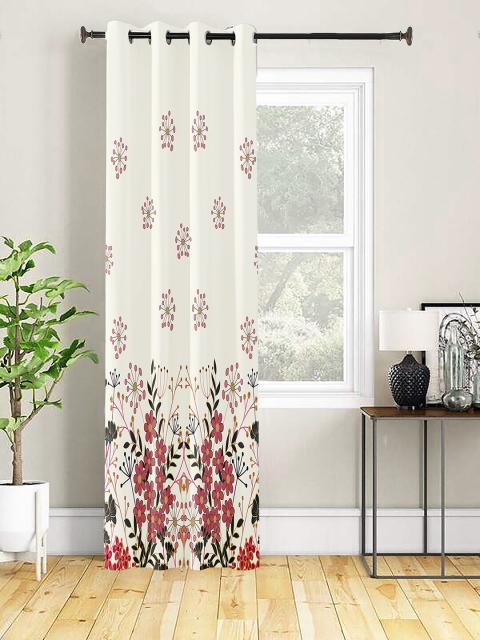 

AEROHAVEN Floral Room Darkening Door Curtain, Cream