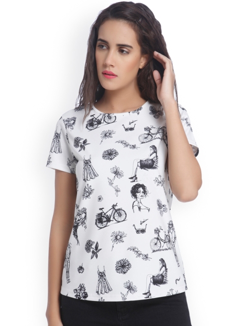 

Vero Moda Women White Printed Top