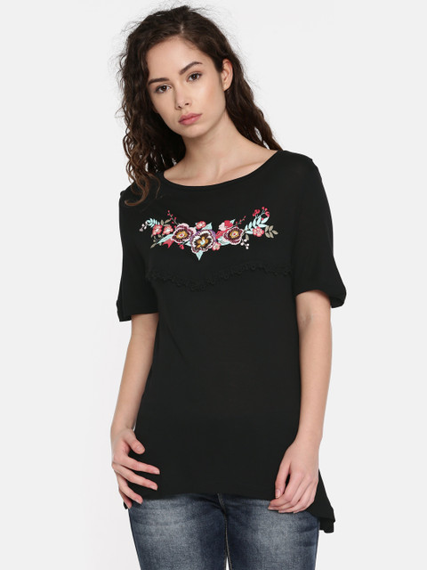 

Vero Moda Women Black Printed Top