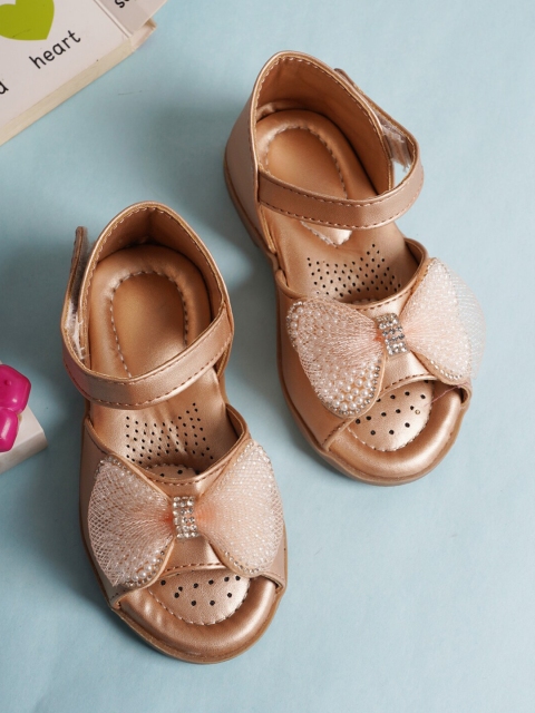 

Style Shoes Girls Peach-Coloured Comfort Sandals