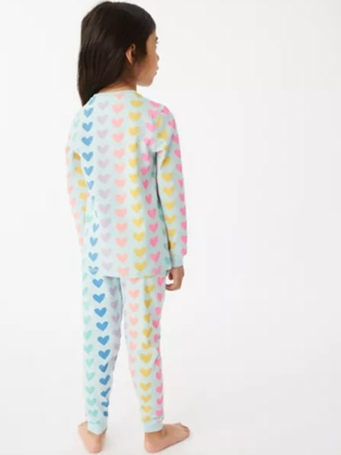 

Marks & Spencer Girls Blue & Pink Printed Night suit