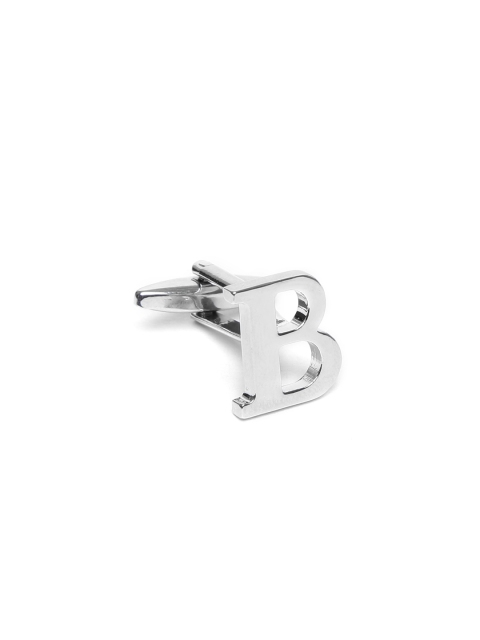 

The Bro Code Men Single Silver-Toned B-Shaped Cufflink