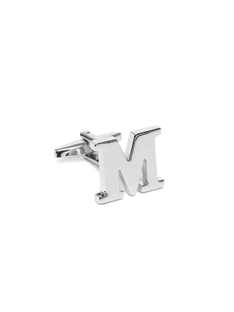

The Bro Code Men Single Silver-Toned M-Shaped Cufflink