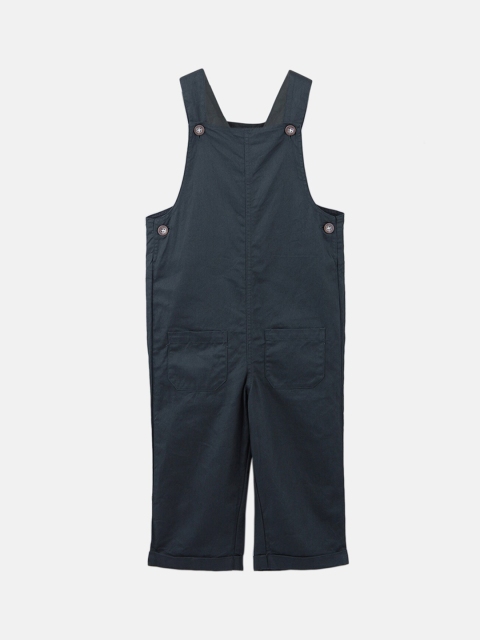

Beebay Boys Green Solid Cotton Twill Dungarees
