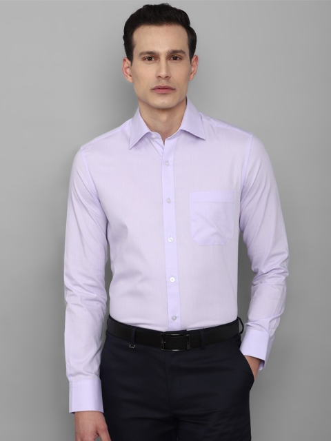 

Louis Philippe Men Purple Solid Pure Cotton Formal Shirt