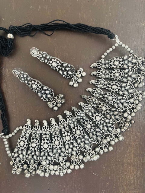 

The Opal Factory Oxidized Silver-Plated Beaded Jewellery Set