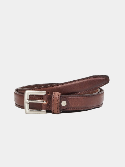 

max Women Push Pin Leather Belt, Brown