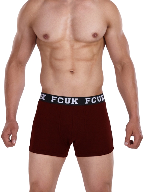 

FCUK Men Maroon Varsity Trunks CTR01