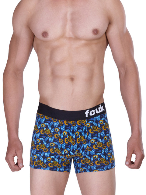 

FCUK Men Blue Comfort Fit Printed Tropical Trunks M2AAC