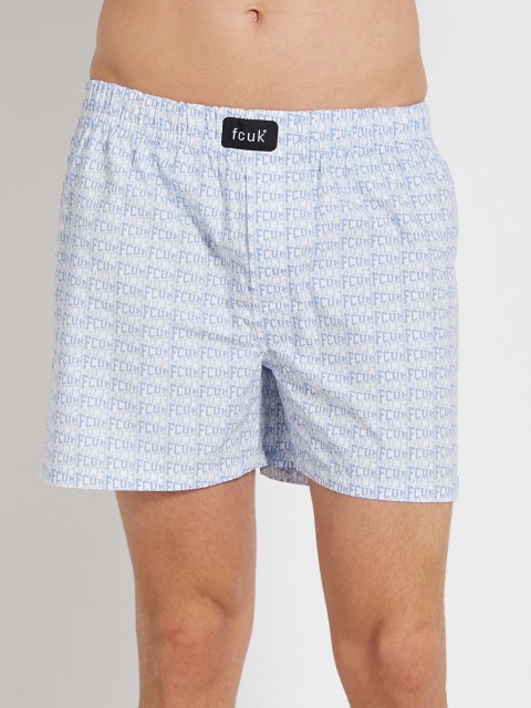 

FCUK Underwear Men Blue Printed Flag Pure Cotton Boxers M3AAQ