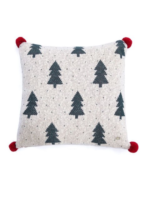 

Pluchi Beige & Green Square Cotton Cushion Covers
