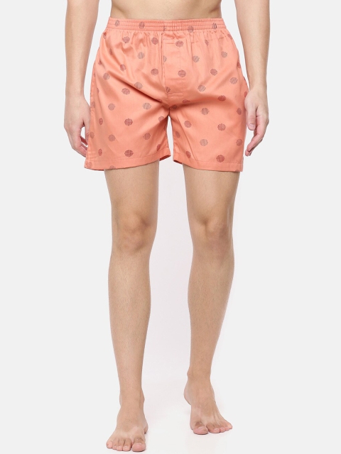 

Cross Court Men Orange Printed Pure Cotton Boxers