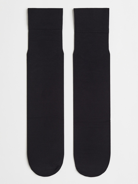 

H&M Woman Black Solid Compression Fit socks
