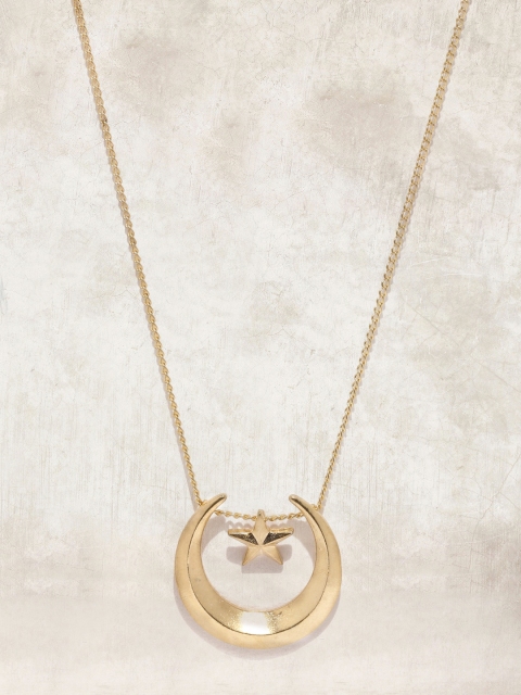 

Anouk Gold-Toned Crescent & Star-Shaped Necklace