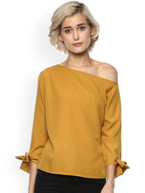 

Harpa Women Mustard Yellow Solid Top