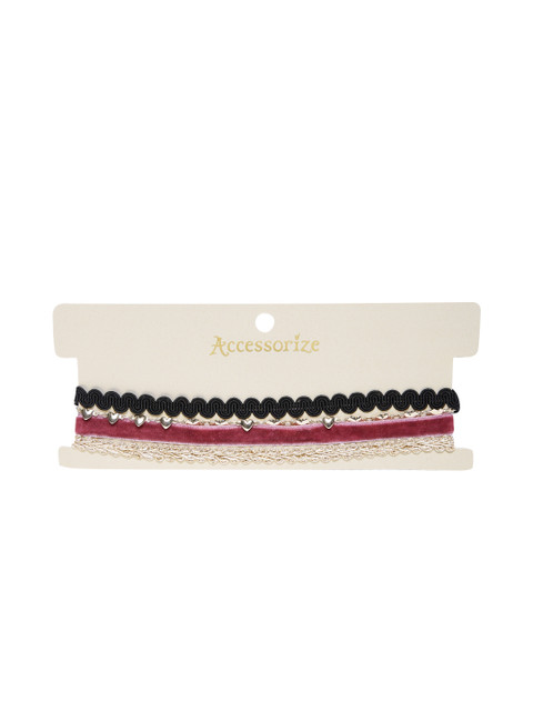

Accessorize Set of 4 Choker Necklaces, Gold