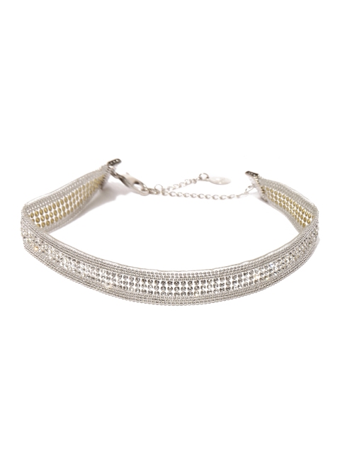 

Accessorize Silver-Toned Stone-Studded Choker Necklace