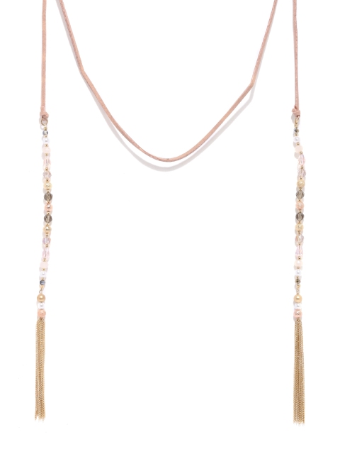 

Accessorize Dusty Pink Beaded Open-Ended Wrap-Around Choker Necklace