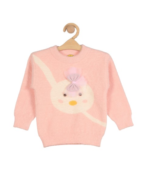 

Lil Lollipop Girls Pink & White Printed Pullover