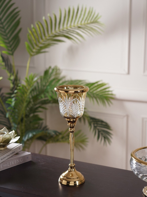 

Pure Home and Living Silver & Gold-Toned Solid Candle Holders