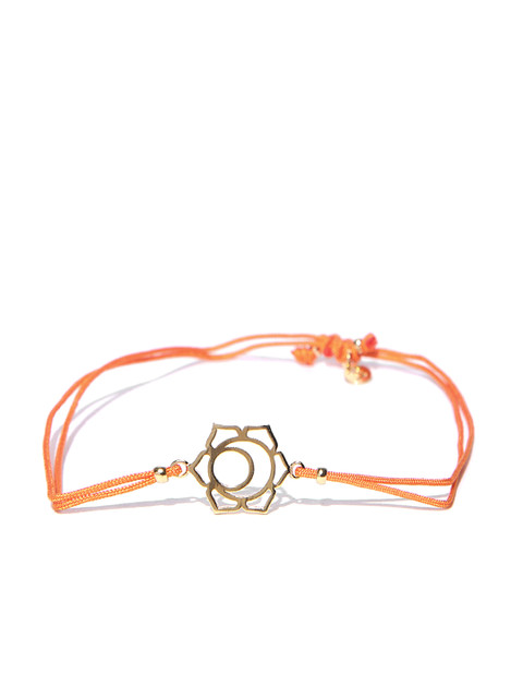 

Accessorize Orange Gold-Plated Dual-Stranded Bracelet