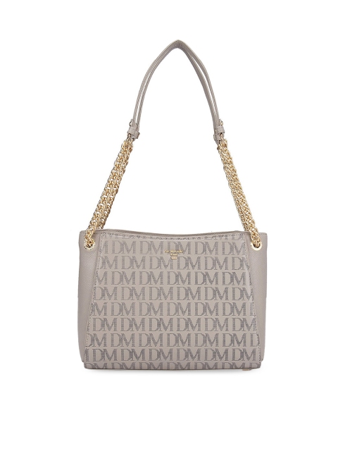 

Da Milano Women Printed Leather Structured Shoulder Bag, Beige