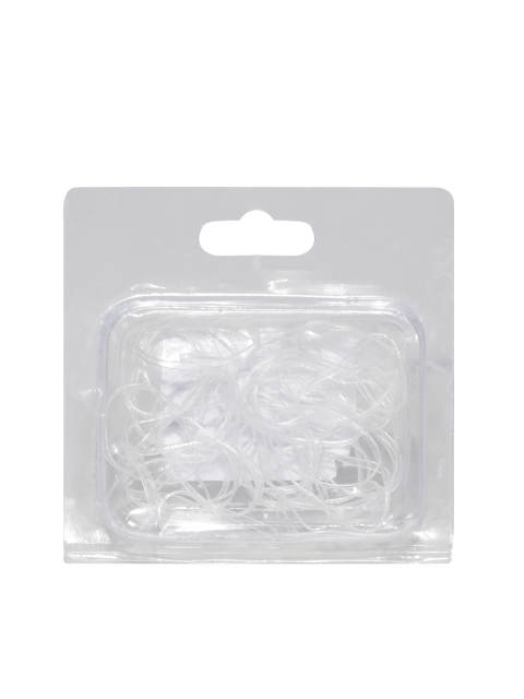 

Accessorize Set of 50 Transparent Ponytail Holders, White