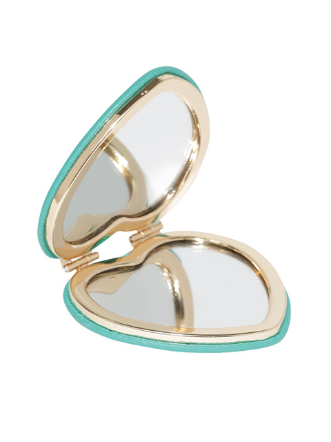 

Accessorize Green Heart-Shaped Pocket Mirror