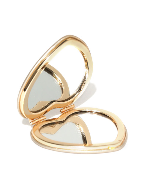 

Accessorize Gold-Toned Heart-Shaped Pocket Mirror