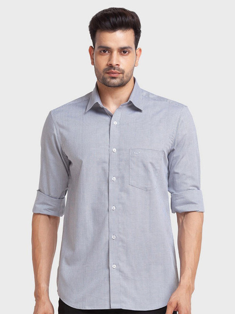

ColorPlus Plus Size Men Grey Organic Cotton Casual Shirt