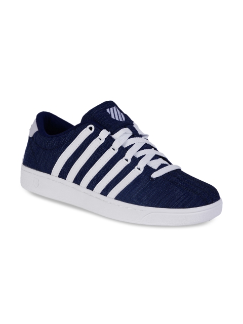 

K-SWISS Men Blue Woven Design Sneakers