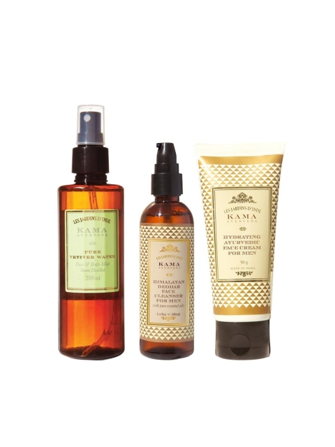 

KAMA AYURVEDA Sustainable Men Daily Face Care Regime, Brown