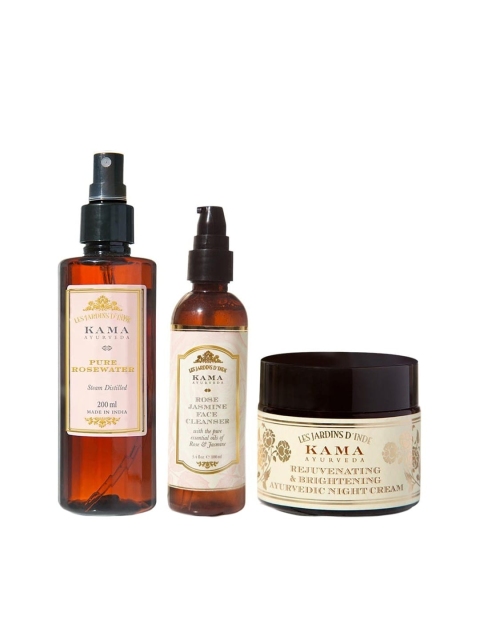 

KAMA AYURVEDA Sustainable Daily Night Care Regime Skin Care Gift Set, Red