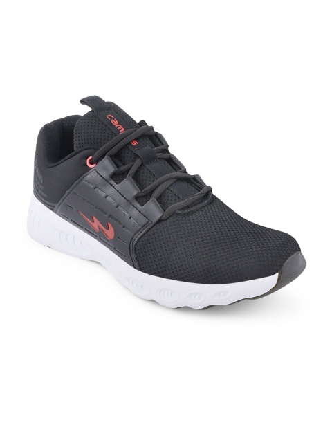 

Campus Men Mesh Lace-Ups Running Shoes, Black