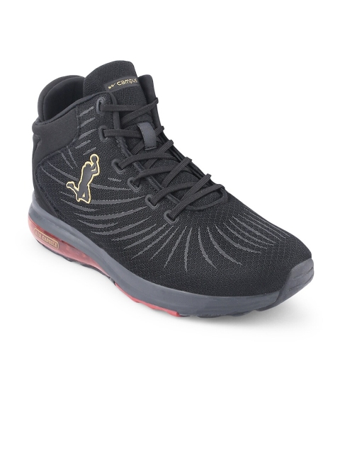 

Campus Men Black Mesh Running Shoes