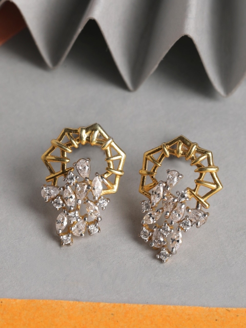 

Clara Gold-Toned Contemporary Studs Earrings