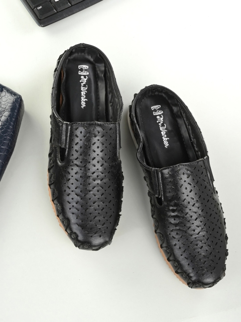 

mr wonker Men Black Cars Textured Espadrilles