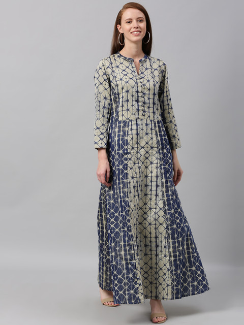 

Shree Women Printed Blue A-Line Dress