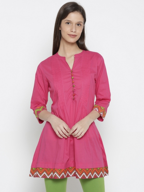 

Shree Pink Printed Detail A-Line Tunic